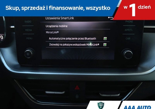 Skoda Scala cena 78000 przebieg: 96672, rok produkcji 2019 z Więcbork małe 436